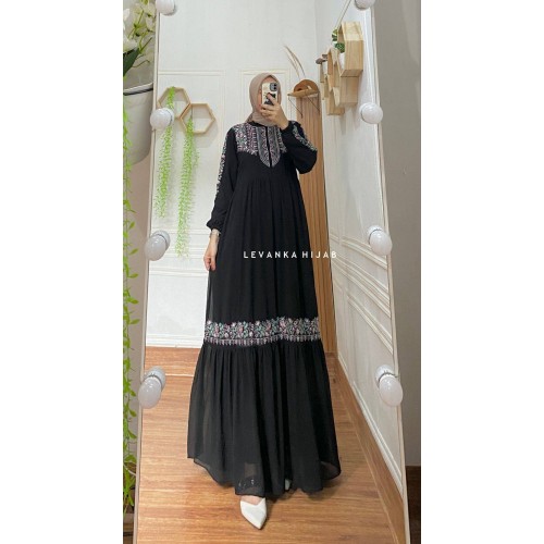 Reyna-002 Gamis Cerutty Babydoll Bordir